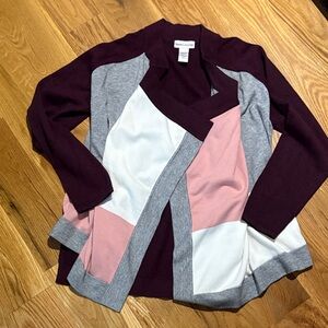 Women’s Draper’s and Damon’s Colorblock Cascade sweater, size XL